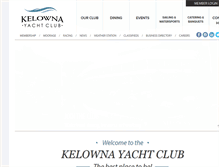 Tablet Screenshot of kelownayachtclub.com